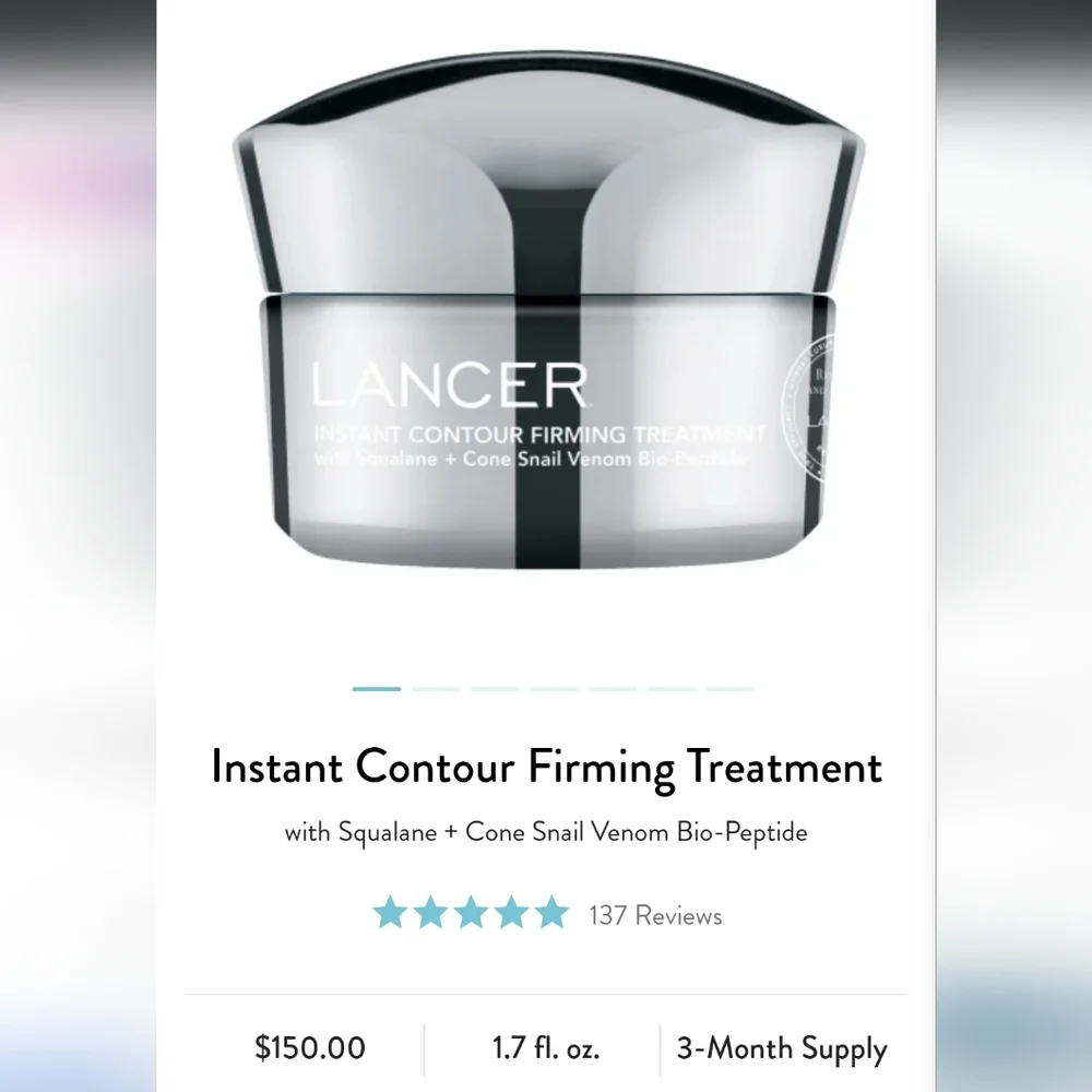 LANCER Instant Contour Firming Treatment Bio Peptide New